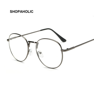 Vintage Glasses Frame Round Lens Myopia Retro Optical Mirror Simple Metal Women Men Transparent Eyewear Frames Eyeglasses