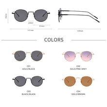 Load image into Gallery viewer, Vintage Glasses Women Feminine Round Sunglasses  Brand Gradient Sun Glasses Punk Style Metal Frame gafas de sol mujer