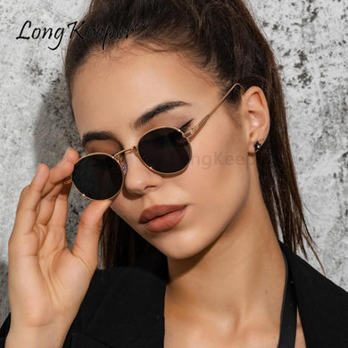 Vintage Glasses Women Feminine Round Sunglasses  Brand Gradient Sun Glasses Punk Style Metal Frame gafas de sol mujer