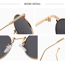 Load image into Gallery viewer, Vintage Glasses Women Feminine Round Sunglasses  Brand Gradient Sun Glasses Punk Style Metal Frame gafas de sol mujer