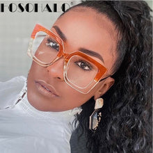 Load image into Gallery viewer, Vintage Glasses Women Men Square Clear Glasses Optical Eyeglasses Frame Transparent Lens Spectacle Frame NOT Anti Blue Light