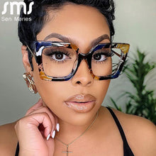 Load image into Gallery viewer, Vintage Glasses Women Men Square Clear Glasses Optical Eyeglasses Frame Transparent Lens Spectacle Frame NOT Anti Blue Light