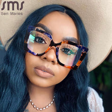 Load image into Gallery viewer, Vintage Glasses Women Men Square Clear Glasses Optical Eyeglasses Frame Transparent Lens Spectacle Frame NOT Anti Blue Light