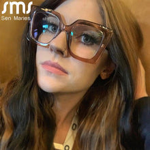 Load image into Gallery viewer, Vintage Glasses Women Men Square Clear Glasses Optical Eyeglasses Frame Transparent Lens Spectacle Frame NOT Anti Blue Light