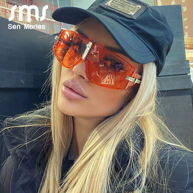 Vintage Goggle Sunglasses Women 2023  Steampunk Sun Glasses For Men Eyewear Large Frames Clear Lens Shades UV400