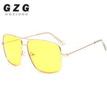 Load image into Gallery viewer, Vintage Gold Metal Frame Eyeglasses Mens Womens Sun glasses Retro Square Optical Lens Eyewear Nerd Clear Lens Glasses GOZLUGU