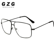Load image into Gallery viewer, Vintage Gold Metal Frame Eyeglasses Mens Womens Sun glasses Retro Square Optical Lens Eyewear Nerd Clear Lens Glasses GOZLUGU