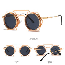 Load image into Gallery viewer, Vintage Gothic Steampunk Round Sunglasses Women Men  Brand Designer Travel Sun Glasses Popular Shades UV400