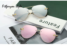 Load image into Gallery viewer, Vintage Gradient Aviation Sunglasses Woman  Style Sun Glasses Male Brand Designer Ocean Metal Rimless Oculos очки