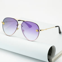 Load image into Gallery viewer, Vintage Gradient Aviation Sunglasses Woman  Style Sun Glasses Male Brand Designer Ocean Metal Rimless Oculos очки