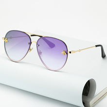 Load image into Gallery viewer, Vintage Gradient Aviation Sunglasses Women  Style Sun Glasses Male Brand Designer Ocean Metal Rimless Oculos