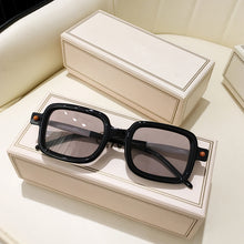 Load image into Gallery viewer, Vintage Gray Pink Lens Square Sunglasses Women 2023 Brand Spectacle Plain Eyewear 90s Rectangle Men Shades Sun Glasses