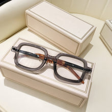 Load image into Gallery viewer, Vintage Gray Pink Lens Square Sunglasses Women 2023 Brand Spectacle Plain Eyewear 90s Rectangle Men Shades Sun Glasses