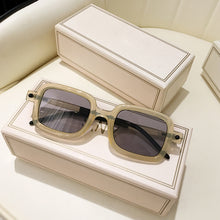 Load image into Gallery viewer, Vintage Gray Pink Lens Square Sunglasses Women 2023 Brand Spectacle Plain Eyewear 90s Rectangle Men Shades Sun Glasses