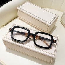 Load image into Gallery viewer, Vintage Gray Pink Lens Square Sunglasses Women 2023 Brand Spectacle Plain Eyewear 90s Rectangle Men Shades Sun Glasses