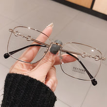 Load image into Gallery viewer, Vintage Hollow Gold Clear Glasses Frame For Women Anti-blue Light Square Computer Eyeglasses Female Myopia Shades