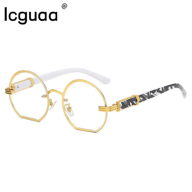 Vintage Irregular Round Sunglasses Brand Designer Gradient Sunglasses Women Steampunk Multicolor Shades UV400 oculos de sol