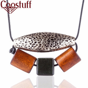 Vintage Jewelry Wood Beads Women statement necklaces & pendants collares mujer choker kolye bijoux colar collier collar collares