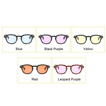 Load image into Gallery viewer, Vintage Johnny Depp Style Round Sunglasses Clear Transparent Ocean Lens Sun Glasses Male Female Brand Designer Oculos De Sol