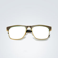 Load image into Gallery viewer, Vintage  Black Gold Full-rim Men Reading Glasses +0.75 +1 +1.25 +1.5 +1.75 +2 +2.25 +2.5 +2.75 +3 +3.25 +3.5 +3.75 +4 To+6