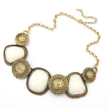 Load image into Gallery viewer, Vintage Luxury Palace Statement Necklaces Retro Rhinestone Geometric Big Gem Necklaces &amp; Pendants Jewelry For Women Gift Party