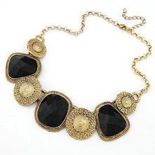 Load image into Gallery viewer, Vintage Luxury Palace Statement Necklaces Retro Rhinestone Geometric Big Gem Necklaces &amp; Pendants Jewelry For Women Gift Party