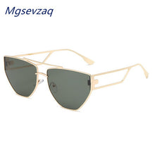 Load image into Gallery viewer, Vintage  Personality Irregular Cat Eye Sunglasses For Female Metal Hollow Wide Leg Sun Glasses Purple Pink Eyewear