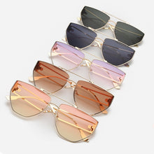 Load image into Gallery viewer, Vintage  Personality Irregular Cat Eye Sunglasses For Female Metal Hollow Wide Leg Sun Glasses Purple Pink Eyewear