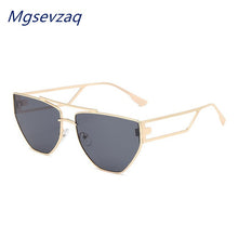Load image into Gallery viewer, Vintage  Personality Irregular Cat Eye Sunglasses For Female Metal Hollow Wide Leg Sun Glasses Purple Pink Eyewear