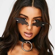 Load image into Gallery viewer, Vintage  Red Black Bat Sunglasses Women Rimless Metal Sun Glasses Female Personality Trending Narrow Shades Oculos De Sol