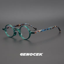 Load image into Gallery viewer, Vintage Men Acetate Glasses Frame Women Small Box Round  Brand Myopia Optical Eyeglasses Frame Japan Prescription Eyewear