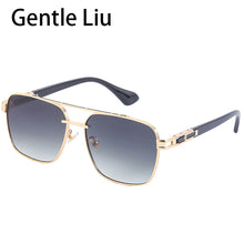 Load image into Gallery viewer, Vintage Men Metal Frame Square Sunglasses  Brand Designer Sun Glasses Women Large Retro Double Beam Eyeglass UV400