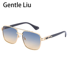 Load image into Gallery viewer, Vintage Men Metal Frame Square Sunglasses  Brand Designer Sun Glasses Women Large Retro Double Beam Eyeglass UV400