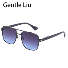 Load image into Gallery viewer, Vintage Men Metal Frame Square Sunglasses  Brand Designer Sun Glasses Women Large Retro Double Beam Eyeglass UV400