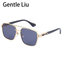Load image into Gallery viewer, Vintage Men Metal Frame Square Sunglasses  Brand Designer Sun Glasses Women Large Retro Double Beam Eyeglass UV400