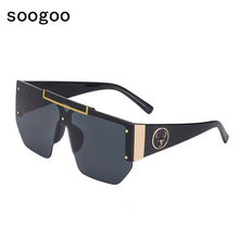 Load image into Gallery viewer, Vintage Men Rimless Sunglasses Irregular  Brand Designer Sun Glasses Women Retro One-piece Big Frame Eyeglasses