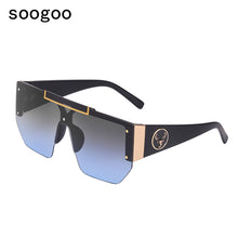 Load image into Gallery viewer, Vintage Men Rimless Sunglasses Irregular  Brand Designer Sun Glasses Women Retro One-piece Big Frame Eyeglasses