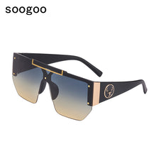 Load image into Gallery viewer, Vintage Men Rimless Sunglasses Irregular  Brand Designer Sun Glasses Women Retro One-piece Big Frame Eyeglasses