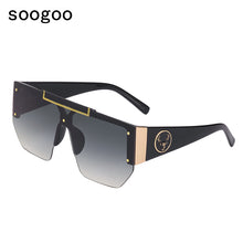 Load image into Gallery viewer, Vintage Men Rimless Sunglasses Irregular  Brand Designer Sun Glasses Women Retro One-piece Big Frame Eyeglasses