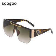 Load image into Gallery viewer, Vintage Men Rimless Sunglasses Irregular  Brand Designer Sun Glasses Women Retro One-piece Big Frame Eyeglasses