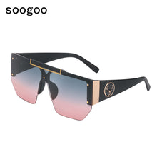 Load image into Gallery viewer, Vintage Men Rimless Sunglasses Irregular  Brand Designer Sun Glasses Women Retro One-piece Big Frame Eyeglasses