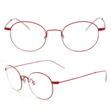 Load image into Gallery viewer, Vintage Men Round Eyeglasses Frame Women Optical Glasses Frames Classic Light Metal Spectacles Gold Red Blue Purple Rx Eyewear