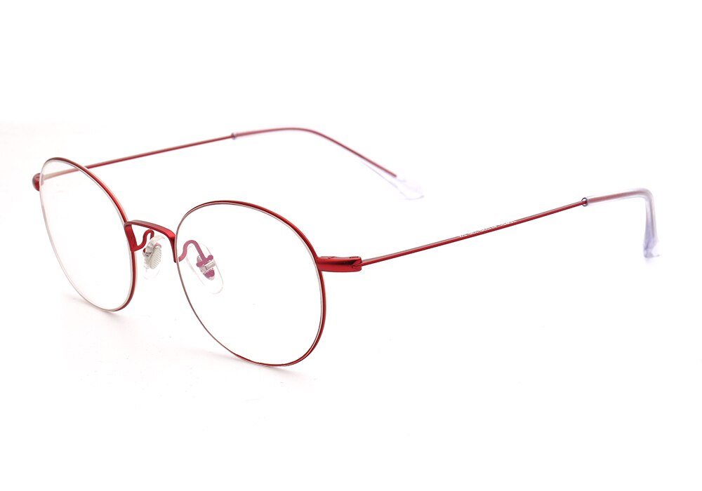 Vintage Men Round Eyeglasses Frame Women Optical Glasses Frames Classic Light Metal Spectacles Gold Red Blue Purple Rx Eyewear