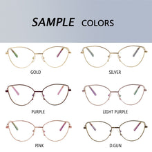 Load image into Gallery viewer, Vintage Metal Frame Anti Blue Light Glass Frame Computer Eyewear For Women Men Optical Spectacle Glasses Eyeglass Cateye