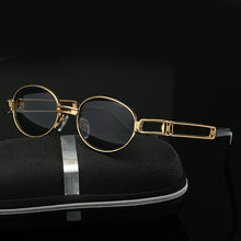 Load image into Gallery viewer, Vintage Metal Small Frame Oval Sunglasses Women Retro Punk Style  Gold Pink Sun Glasses Men UV400 Steampunk Goggles Oculos