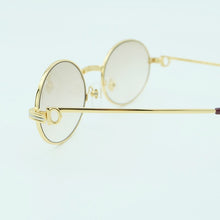 Load image into Gallery viewer, Vintage Metal Sunglasses Mens Designer Brand Men Retro Oval Carter Sunglass   Gold Sun Glasses Round Eyewear