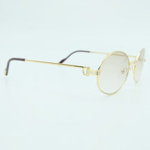 Load image into Gallery viewer, Vintage Metal Sunglasses Mens Designer Brand Men Retro Oval Carter Sunglass   Gold Sun Glasses Round Eyewear