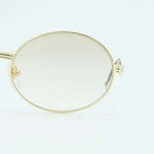 Load image into Gallery viewer, Vintage Metal Sunglasses Mens Designer Brand Men Retro Oval Carter Sunglass   Gold Sun Glasses Round Eyewear