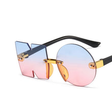 Load image into Gallery viewer, Vintage Mirror Rimless Sunglasses Kids Unique NO Letter Eyewear Girls Boys Punk Goggles Shades UV400 Child Sun Glasses