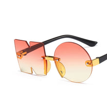 Load image into Gallery viewer, Vintage Mirror Rimless Sunglasses Kids Unique NO Letter Eyewear Girls Boys Punk Goggles Shades UV400 Child Sun Glasses